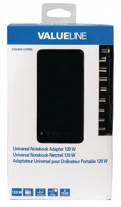 Notebookadapter 15 / 16 / 18 / 19 / 20 / 22 / 24 VDC 120 W