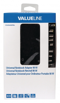 Notebookadapter 15 / 16 / 19.5 VDC 90 W