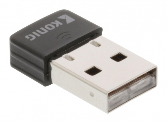 Draadloze USB-Adapter N150 2.4 GHz Wi-Fi Zwart