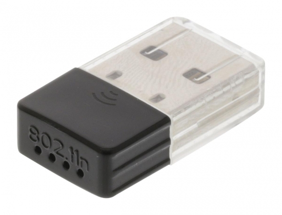 Draadloze USB-Adapter N150 2.4 GHz Wi-Fi Zwart