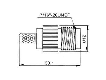 VROUWELIJKE TNC CONNECTOR RG59/U, 3 st., KRIMPTYPE