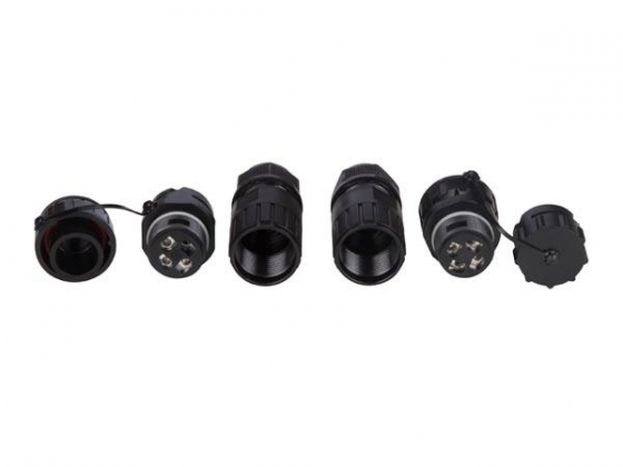 4-POLIGE CONNECTOR VOOR KABEL - WATERBESTENDIG IP68 - 16A 320V (1 SET)