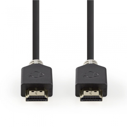 High Speed ​​HDMI™-Kabel met Ethernet | HDMI™ Connector | HDMI™ Connector | 4K@60Hz | ARC | 18 Gbps | 0.50 m | Rond | PVC | Antraciet | Window Box