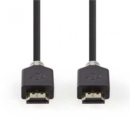 High Speed ​​HDMI™-Kabel met Ethernet | HDMI™ Connector | HDMI™ Connector | 4K@60Hz | ARC | 18 Gbps | 1.00 m | Rond | PVC | Antraciet | Doos