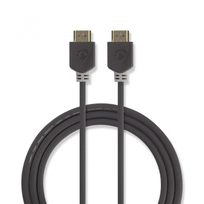 High Speed ​​HDMI™-Kabel met Ethernet | HDMI™ Connector | HDMI™ Connector | 4K@60Hz | ARC | 18 Gbps | 1.00 m | Rond | PVC | Antraciet | Doos