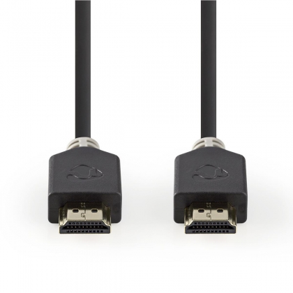 High Speed ​​HDMI™-Kabel met Ethernet | HDMI™ Connector | HDMI™ Connector | 4K@60Hz | ARC | 18 Gbps | 10.0 m | Rond | PVC | Antraciet | Doos