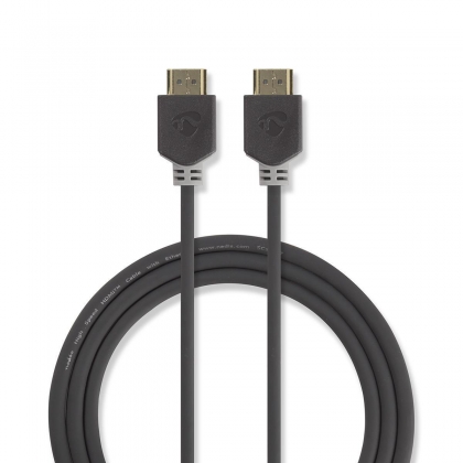 High Speed ​​HDMI™-Kabel met Ethernet | HDMI™ Connector | HDMI™ Connector | 4K@30Hz | ARC | 10.2 Gbps | 15.0 m | Rond | PVC | Antraciet | Doos