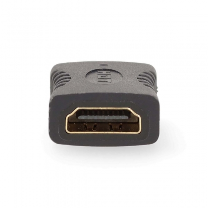 HDMI™-Adapter | HDMI™ Female | HDMI™ Female | Verguld | Recht | PVC | Antraciet | 1 Stuks | Doos