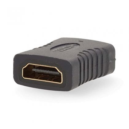 HDMI™-Adapter | HDMI™ Female | HDMI™ Female | Verguld | Recht | PVC | Antraciet | 1 Stuks | Doos