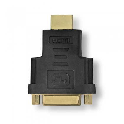 HDMI™-Adapter | HDMI™ Connector | DVI-D 24+1-Pins Female | Verguld | Recht | ABS | Antraciet | 1 Stuks | Doos