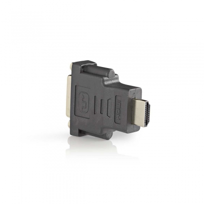 HDMI™-Adapter | HDMI™ Connector | DVI-D 24+1-Pins Female | Verguld | Recht | ABS | Antraciet | 1 Stuks | Doos