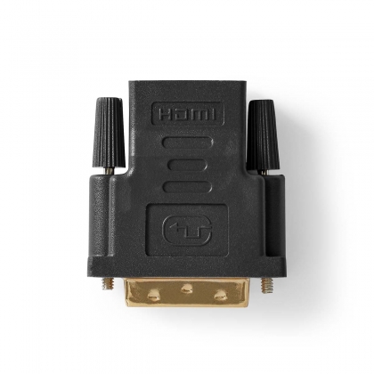 HDMI™-Adapter | HDMI™ Female | DVI-D 24+1-Pins Male | Verguld | Recht | PVC | Antraciet | 1 Stuks | Window Box