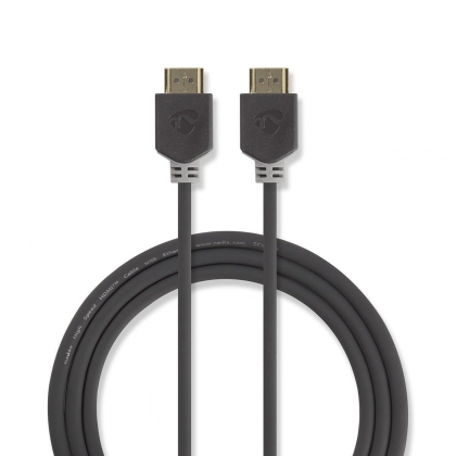 Ultra High Speed ​​HDMI™-Kabel | HDMI™ Connector | HDMI™ Connector | 8K@60Hz | 48 Gbps | 2.00 m | Rond | 6.5 mm | Antraciet | Doos