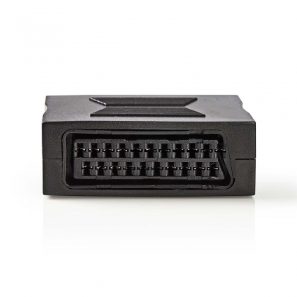 SCART-Adapter | SCART Female | SCART Female | Vernikkeld | Recht | ABS | Zwart | 1 Stuks | Doos