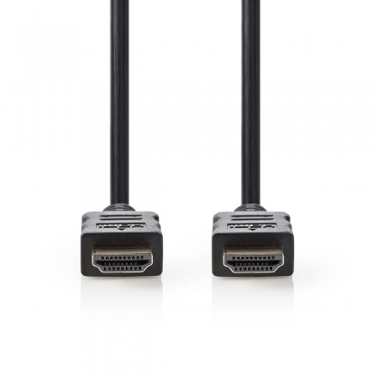 High Speed ​​HDMI™-Kabel | 1.00 m | met Ethernet | HDMI™ Connector | HDMI™ Connector | 4K@30Hz | ARC | 10.2 Gbps | Rond | PVC | Zwart | Doos