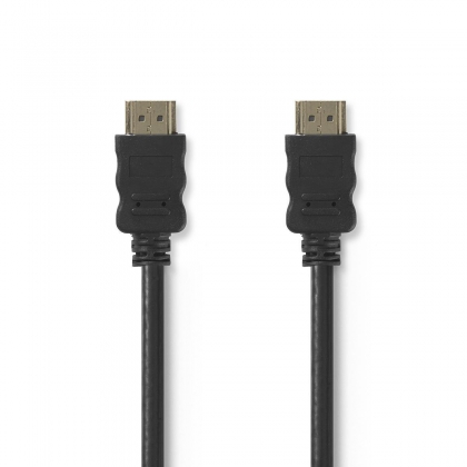 High Speed ​​HDMI™-Kabel | 10.0 m | met Ethernet | HDMI™ Connector | HDMI™ Connector | 4K@30Hz | ARC | 10.2 Gbps | Rond | PVC | Zwart | Doos