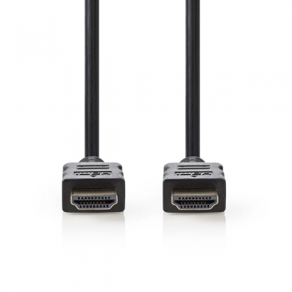 High Speed ​​HDMI™-Kabel | 3.00 m | met Ethernet | HDMI™ Connector | HDMI™ Connector | 4K@30Hz | ARC | 10.2 Gbps | Rond | PVC | Zwart | Doos