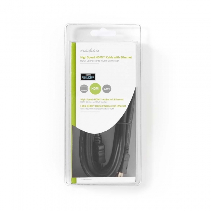 High Speed ​​HDMI™-Kabel | 3.00 m | met Ethernet | HDMI™ Connector | HDMI™ Connector | 4K@30Hz | ARC | 10.2 Gbps | Rond | PVC | Zwart | Doos