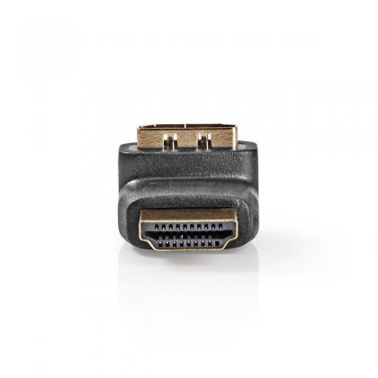 HDMI™-Adapter | HDMI™ Connector | HDMI™ Female | Verguld | 270° Gehoekt | ABS | Zwart