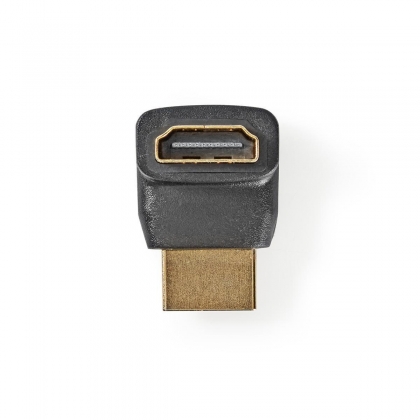 HDMI™-Adapter | HDMI™ Connector | HDMI™ Female | Verguld | 270° Gehoekt | ABS | Zwart