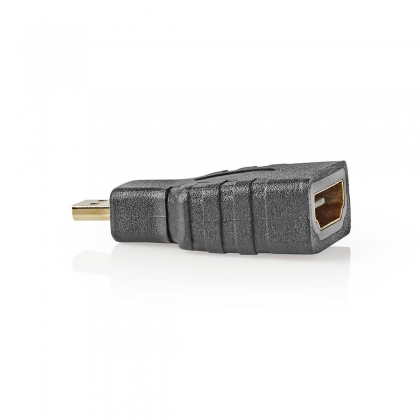 HDMI™-Adapter | HDMI™ Mini-Connector | HDMI™ Output | Verguld | Recht | ABS | Zwart | 1 Stuks | Blister