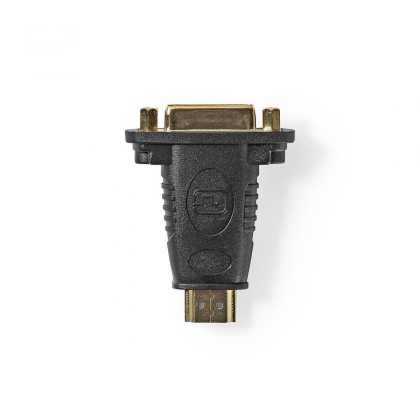 HDMI™-Adapter | HDMI™ Connector | DVI-D 24+1-Pins Female | Verguld | Recht | ABS | Zwart | 1 Stuks | Doos