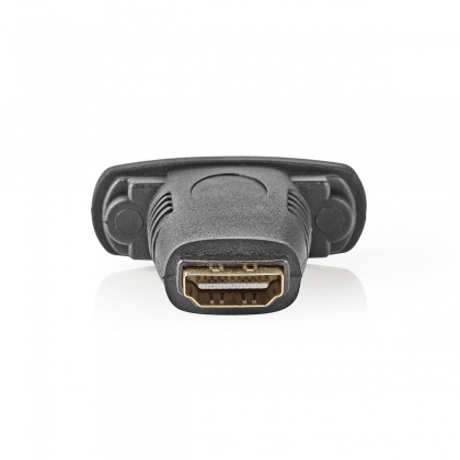 HDMI™-Adapter | HDMI™ Input | DVI-D 24+1-Pins Female | Vernikkeld | Recht | ABS | Zwart | 1 Stuks | Doos