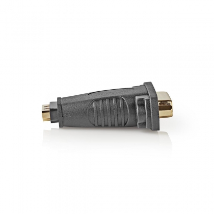 HDMI™-Adapter | HDMI™ Input | DVI-D 24+1-Pins Female | Vernikkeld | Recht | ABS | Zwart | 1 Stuks | Doos