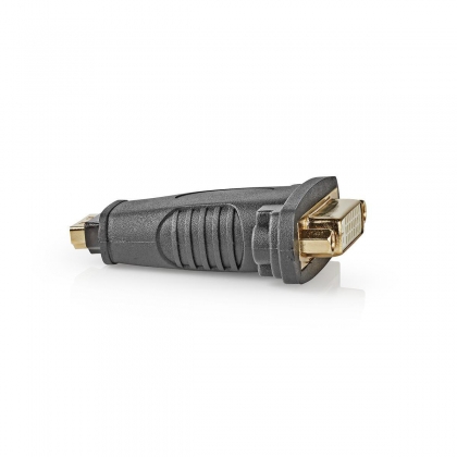 HDMI™-Adapter | HDMI™ Input | DVI-D 24+1-Pins Female | Vernikkeld | Recht | ABS | Zwart | 1 Stuks | Doos