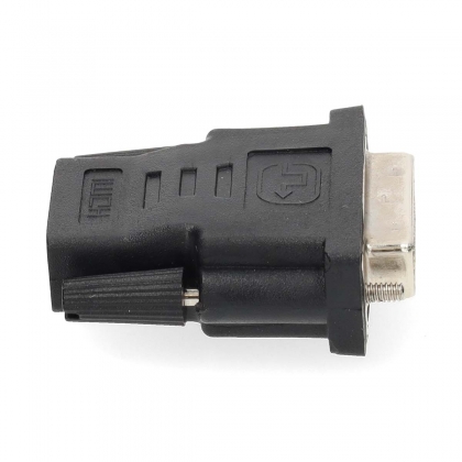 HDMI™-Adapter | DVI-D 24+1-Pins Male | HDMI™ Output | Vernikkeld | Recht | ABS | Zwart | 1 Stuks | Doos