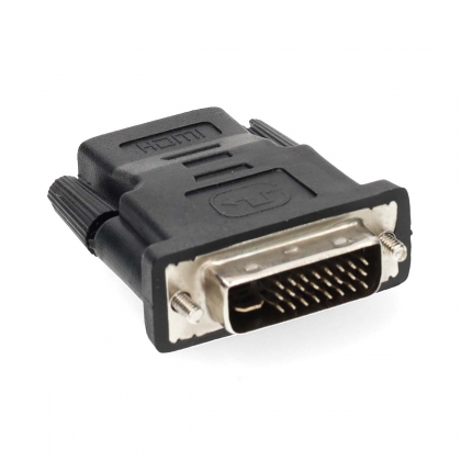 HDMI™-Adapter | DVI-D 24+1-Pins Male | HDMI™ Output | Vernikkeld | Recht | ABS | Zwart | 1 Stuks | Doos