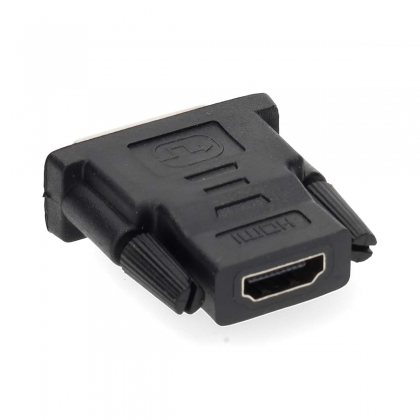 HDMI™-Adapter | DVI-D 24+1-Pins Male | HDMI™ Output | Vernikkeld | Recht | ABS | Zwart | 1 Stuks | Doos