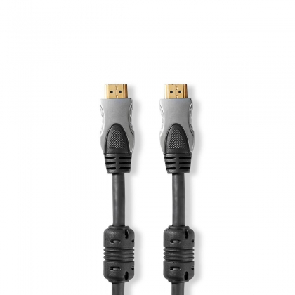 High Speed ​​HDMI™-Kabel met Ethernet | HDMI™ Connector | HDMI™ Connector | 4K@60Hz | 18 Gbps | 0.80 m | Rond | PVC | Antraciet | Doos