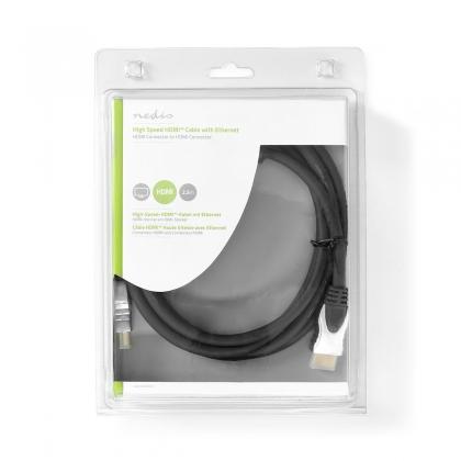 High Speed ​​HDMI™-Kabel met Ethernet | HDMI™ Connector | HDMI™ Connector | 4K@60Hz | 18 Gbps | 2.50 m | Rond | PVC | Antraciet | Doos
