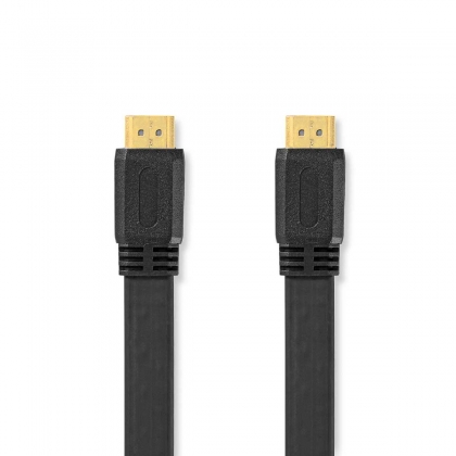 High Speed ​​HDMI™-Kabel met Ethernet | HDMI™ Connector | HDMI™ Connector | 4K@30Hz | 10.2 Gbps | 10.0 m | Plat | PVC | Zwart | Label