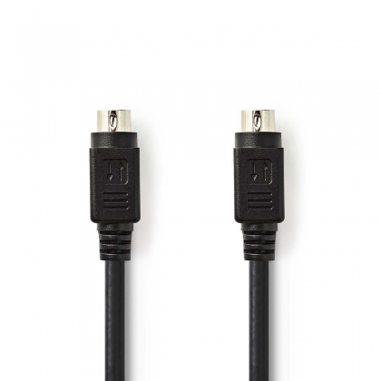 S-Video-Kabel | S-Video Male | S-Video Male | Vernikkeld | 480i | 2.00 m | Rond | PVC | Zwart | Envelop