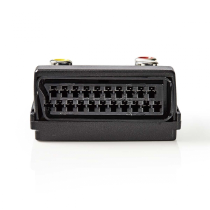 Schakelbare SCART-Adapter | SCART Male - SCART Female + S-Video Female + 3x RCA Female | Zwart