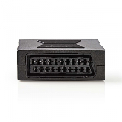 SCART-Adapter | SCART Female | SCART Female | Vernikkeld | Recht | ABS | Zwart | 1 Stuks | Envelop