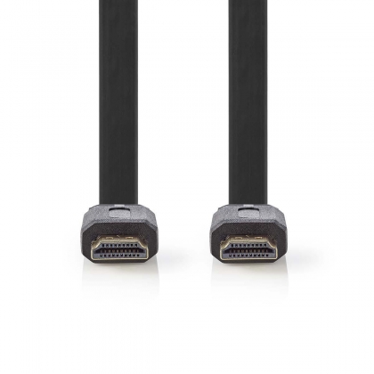 High Speed ​​HDMI™-Kabel met Ethernet | HDMI™ Connector | HDMI™ Connector | 4K@30Hz | 10.2 Gbps | 1.50 m | Plat | PVC | Zwart | Polybag