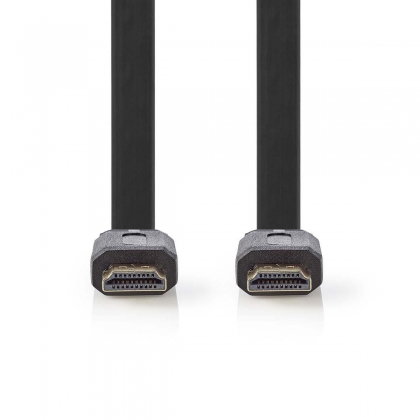 High Speed ​​HDMI™-Kabel met Ethernet | HDMI™ Connector | HDMI™ Connector | 4K@30Hz | 10.2 Gbps | 3.00 m | Plat | PVC | Zwart | Polybag