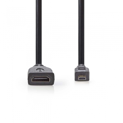 High Speed ​​HDMI™-Kabel met Ethernet | HDMI™ Connector | micro HDMI™ Connector | 4K@30Hz | 10.2 Gbps | 0.20 m