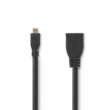 High Speed ​​HDMI™-Kabel met Ethernet | HDMI™ Connector | micro HDMI™ Connector | 4K@30Hz | 10.2 Gbps | 0.20 m