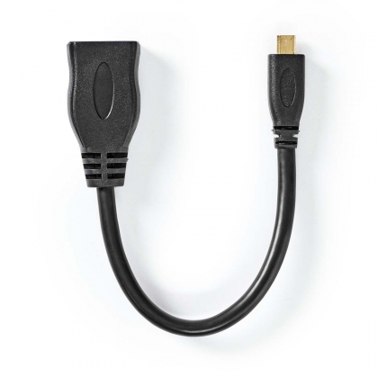 High Speed ​​HDMI™-Kabel met Ethernet | HDMI™ Connector | micro HDMI™ Connector | 4K@30Hz | 10.2 Gbps | 0.20 m