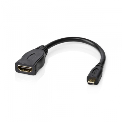 High Speed ​​HDMI™-Kabel met Ethernet | HDMI™ Connector | micro HDMI™ Connector | 4K@30Hz | 10.2 Gbps | 0.20 m