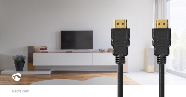Ultra High Speed ​​HDMI™-Kabel | HDMI™ Connector | HDMI™ Connector | 8K@60Hz | 48 Gbps | 2.00 m | Rond | 6.5 mm | Zwart | Polybag