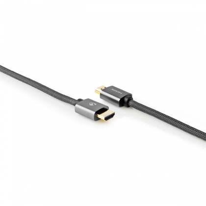 High Speed HDMI-kabel 2 meter met Ethernet | HDMI™-connector - HDMI™-Connector | Gun Metal Grey | Gevlochten Kabel