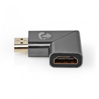 HDMI™-Adapter haaks | HDMI Male / HDMI Female | Verguld