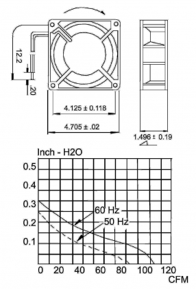 Axiaal Ventilator AC 120 x 120 x 38 mm
