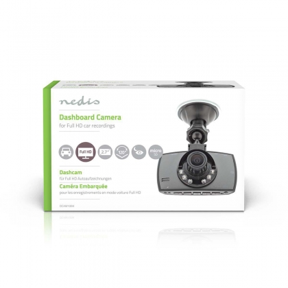 Dash Cam | 1080p@30fps | 12.0 MPixel | 2.7 " | LCD | Parkeer sensor | Bewegingsdetectie | Donkergrijs