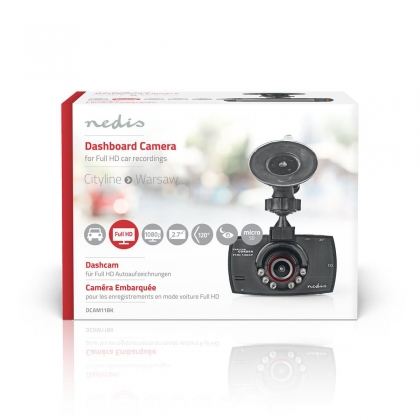 Dash Cam | 1080p@30fps | 12.0 MPixel | 2.7 " | LCD | Parkeer sensor | Bewegingsdetectie | Donkergrijs